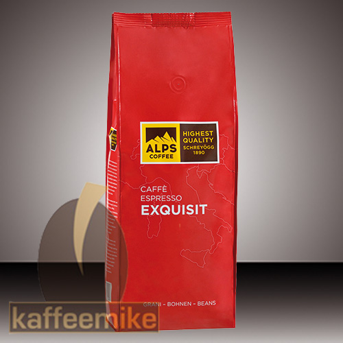 Alps Coffee Exquisit Espresso Kaffee - 1000 g Bohnen