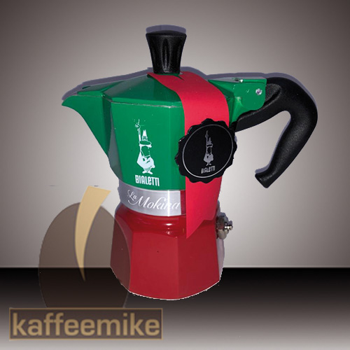 Bialetti Moka Tricolore Express Espressokocher 1 Tasse