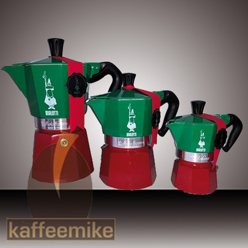 Bialetti Moka Tricolore Express Espressokocher 1 Tasse