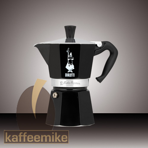 Bialetti Moka Express Espressokocher Schwarz 3 Tassen